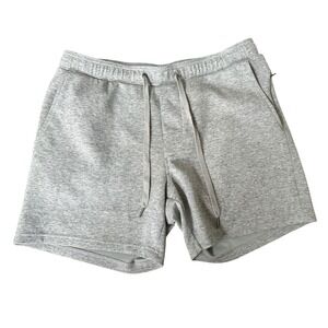American Eagle Sweat Shorts Mens Gray Fleece Drawstring Elastic Waist Size Large